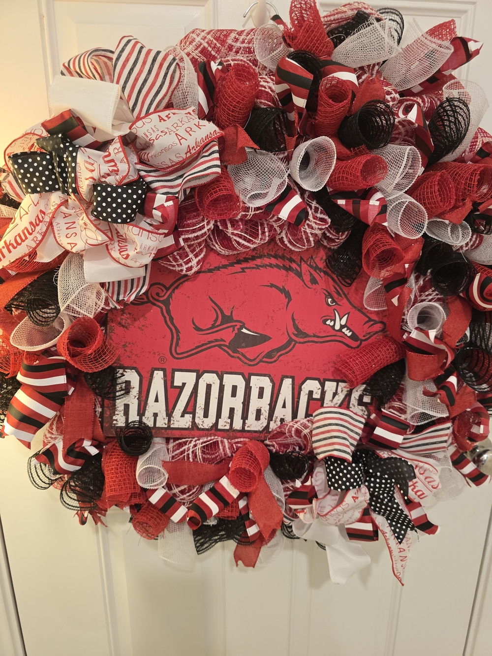 Arkansas Razorbacks Red Decorative Wreath Large WPS Go HOGS